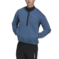 adidas Fleece Pullover Terrex Utilitas Hike Half-Zip steel blue Men